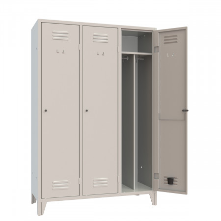 Changing room locker 3 compartments W 120 H 180