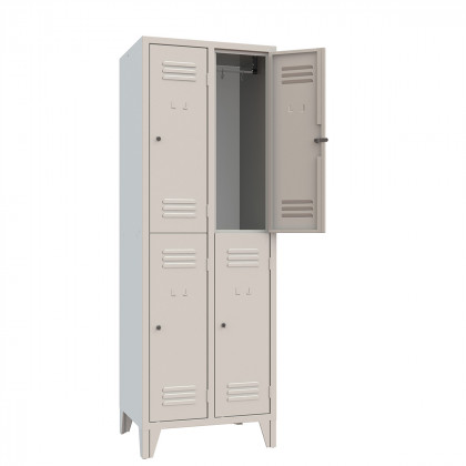 Double tier locker 4 compartments W61.5 H180 item 222
