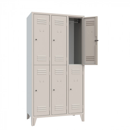 Double tier locker 6 compartments W 90.7 H 180 item 333