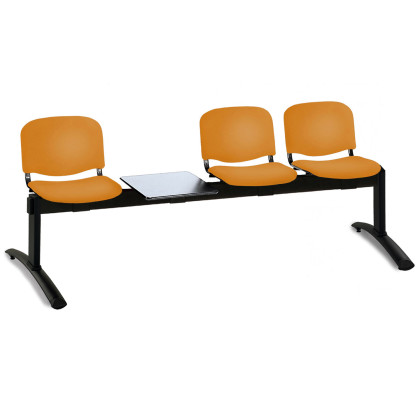 Three-seat beam seating with table Carla