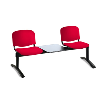 Two-seat beam seating with table Carla acrilico