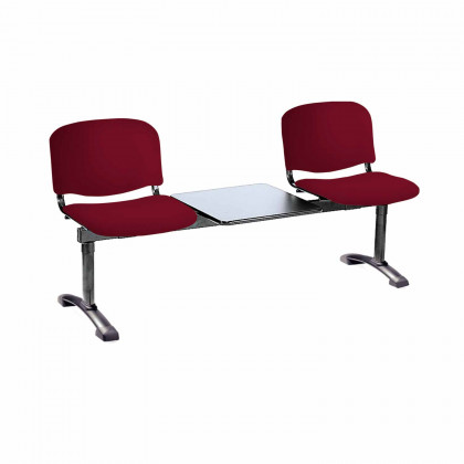 Two-seat beam seating with table Carla