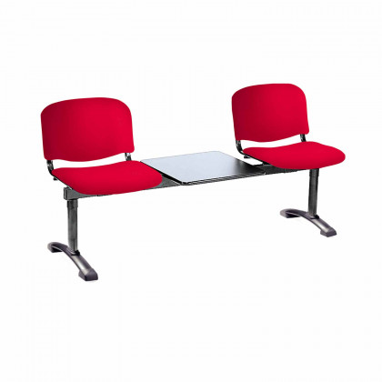 Two-seat beam seating with table Carla acrilico