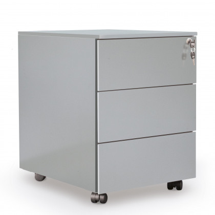 Gray metal drawer unit