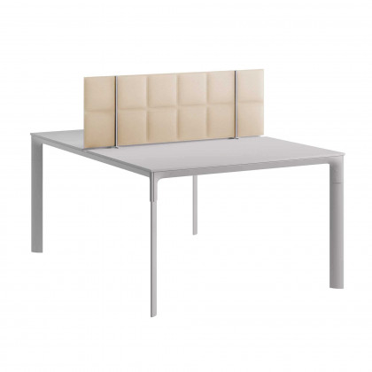 Double-sided sound-absorbing panel for multiple stations mod. Tetrix Desk Bench H. 40