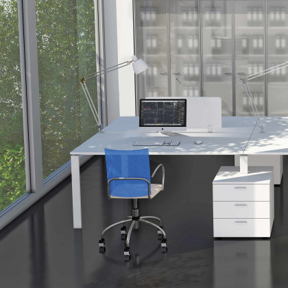 Double desk with two drawer units Doria line