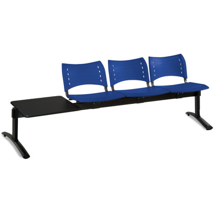 Three-seat beam seating with table Iso Smart
