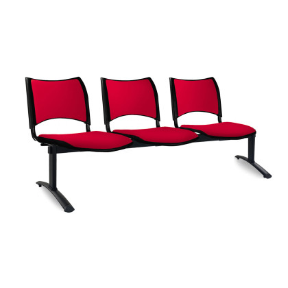 Three-seat upholstered beam seating Iso Smart