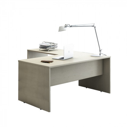 Return desk with wooden sides New Rossana