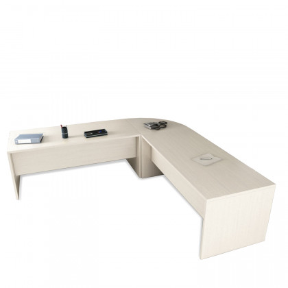 Return desk with wooden sides and junction New Rossana