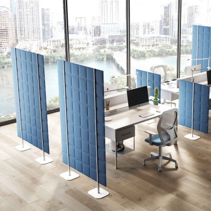Double-sided sound-absorbing panel mod. Tetrix Free Standing H. 120